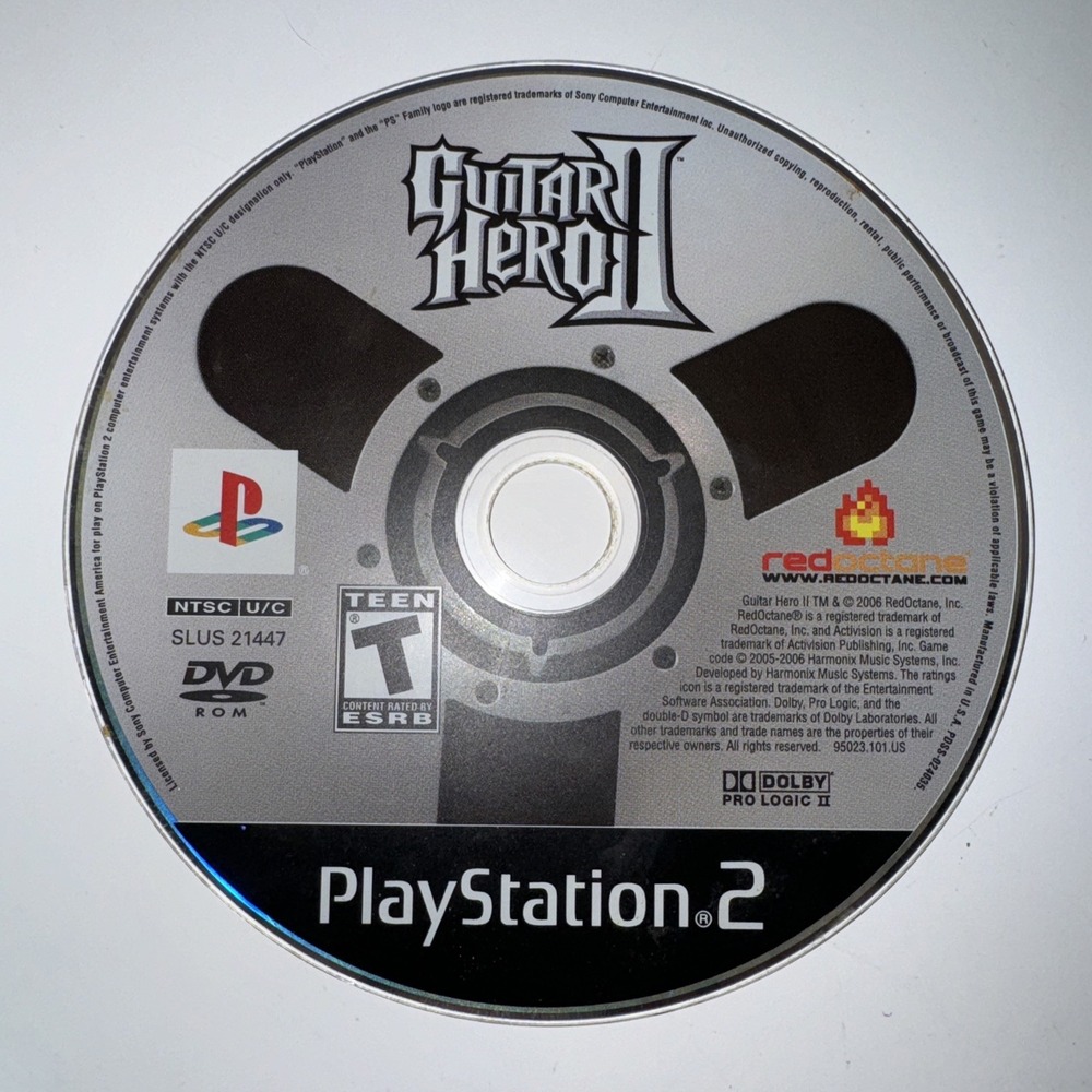 Guitar Hero II 2 Sony PlayStation 2, 2006 PS2 Disk Only Red Octane